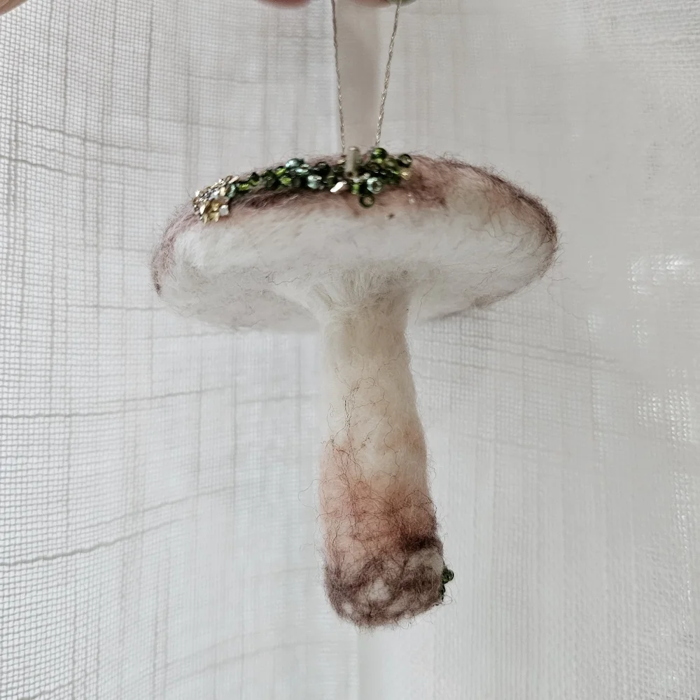Needle Felt Mushroom Ornament - Picture 3 of 5